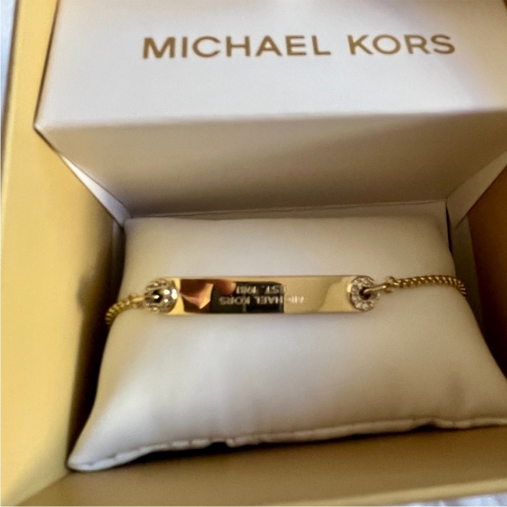 Michael Kors Gold-Tone Adjustable Bracelet - NWT & BOX